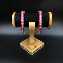 Pack of 2 Zircon/AD Bangles 3403-08 - Dazzles Jewellery