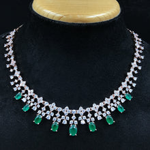 Green Zircon/AD Necklace Set - Dazzles Jewellery