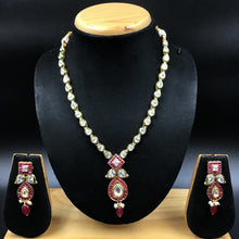 Round Neck Polki Necklace Set 4874-21 - Dazzles Jewellery