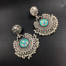 Chandbali Oxidized Earring 4685-59 - Dazzles Jewellery
