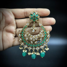 Polki Green Maang Tikka 12183-8487 - Dazzles Jewellery