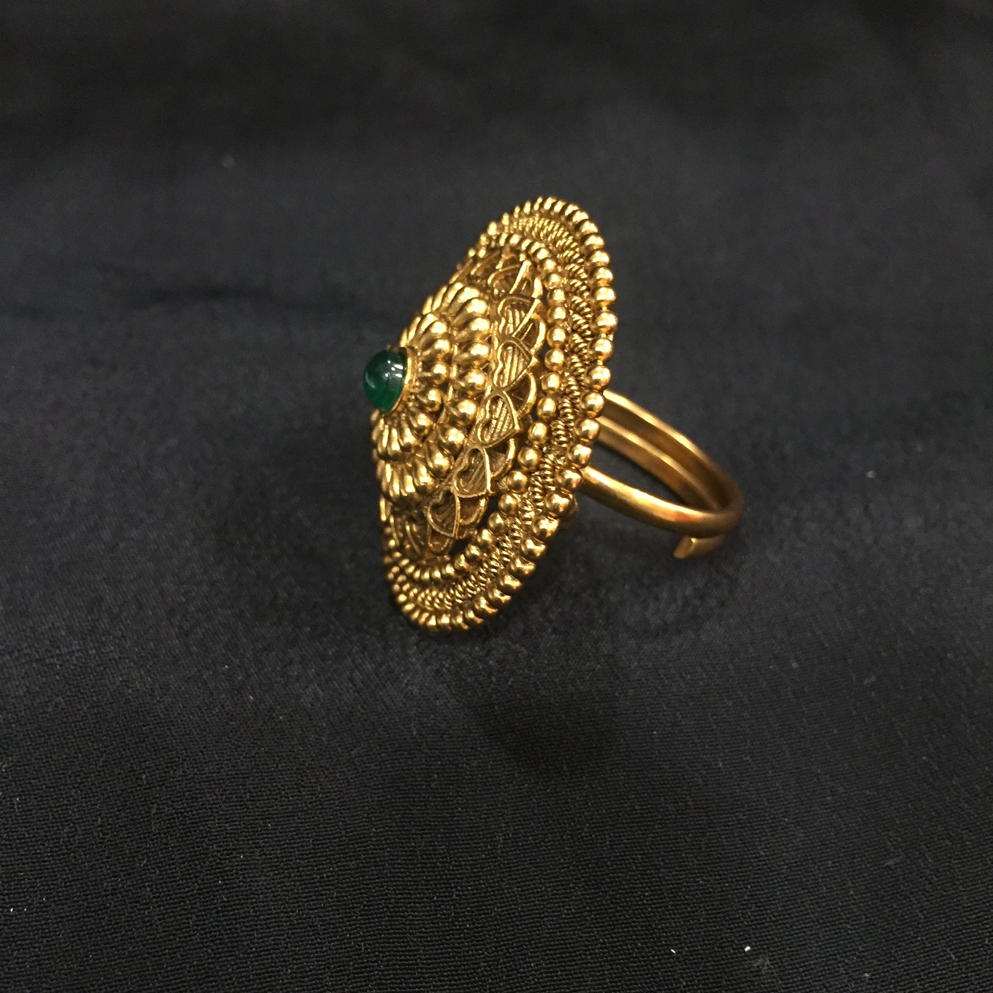 Antique Gold Finish Ring 4009-28 - Dazzles Jewellery