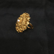 Antique Gold Finish Ring 4007-28 - Dazzles Jewellery