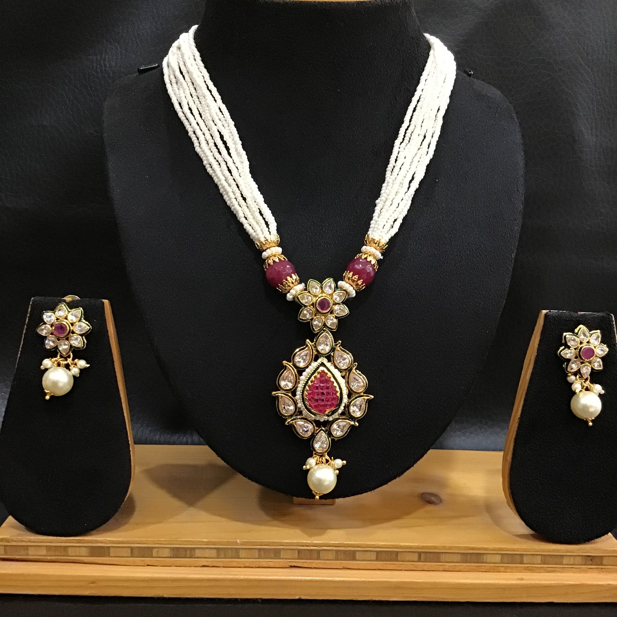 Polki Pendant Set 1422-21 - Dazzles Jewellery