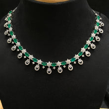 Round Neck Zircon/AD Necklace Set 5928-69 - Dazzles Jewellery