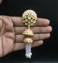 Pink Kundan Earring 10791-6570 - Dazzles Jewellery