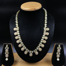 Round Neck Polki Necklace Set 4870-21 - Dazzles Jewellery