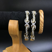 Pack of 2 Zircon/AD Bangles 3384-08 - Dazzles Jewellery