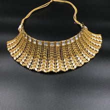 Antique Gold Finish Designer Bridal Kundan Choker Set 6494-1225 - Dazzles Jewellery