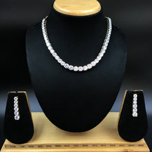 Single Line Round Neck Zircon/AD Necklace 3269-08 - Dazzles Jewellery