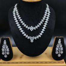 Round Neck Zircon/AD Necklace Set 6659-28 - Dazzles Jewellery