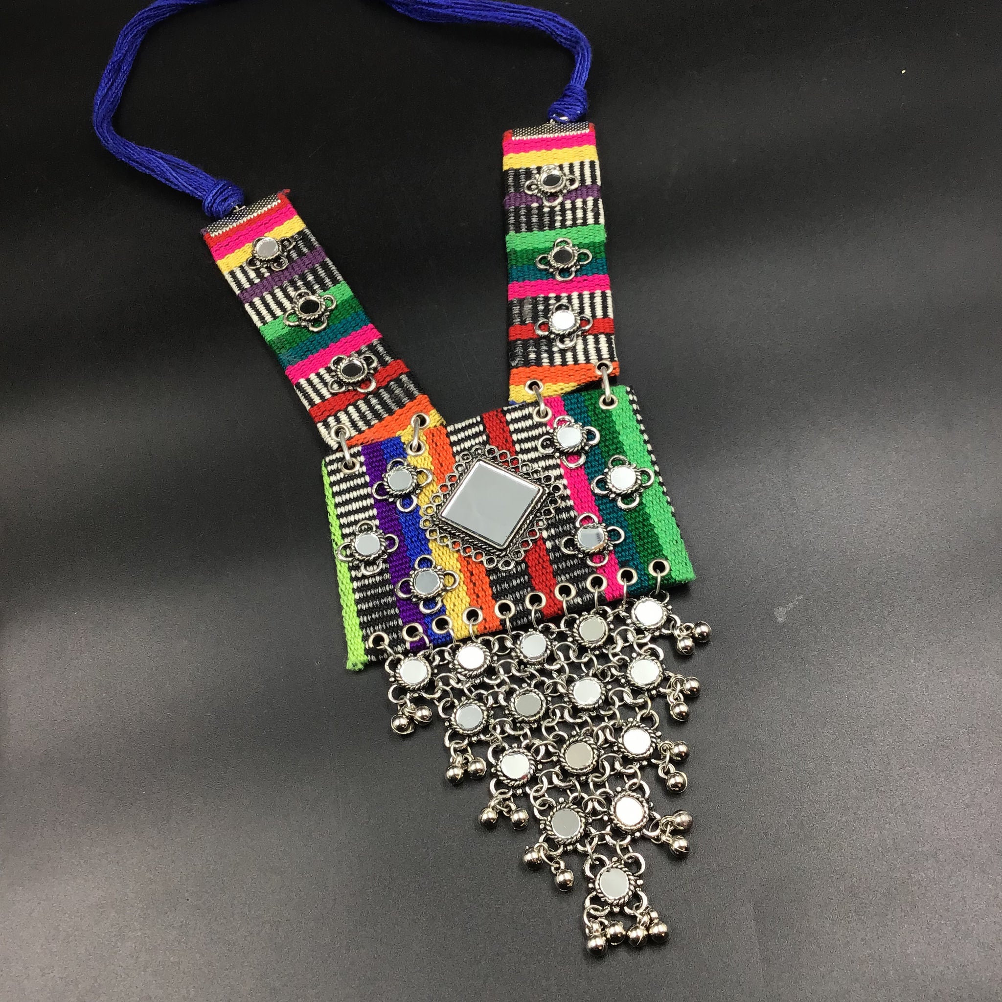 Heavy Oxidized Pendant Set 5044-R-1 - Dazzles Jewellery