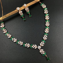 Round Neck Zircon/AD Necklace Set 3155-11 - Dazzles Jewellery