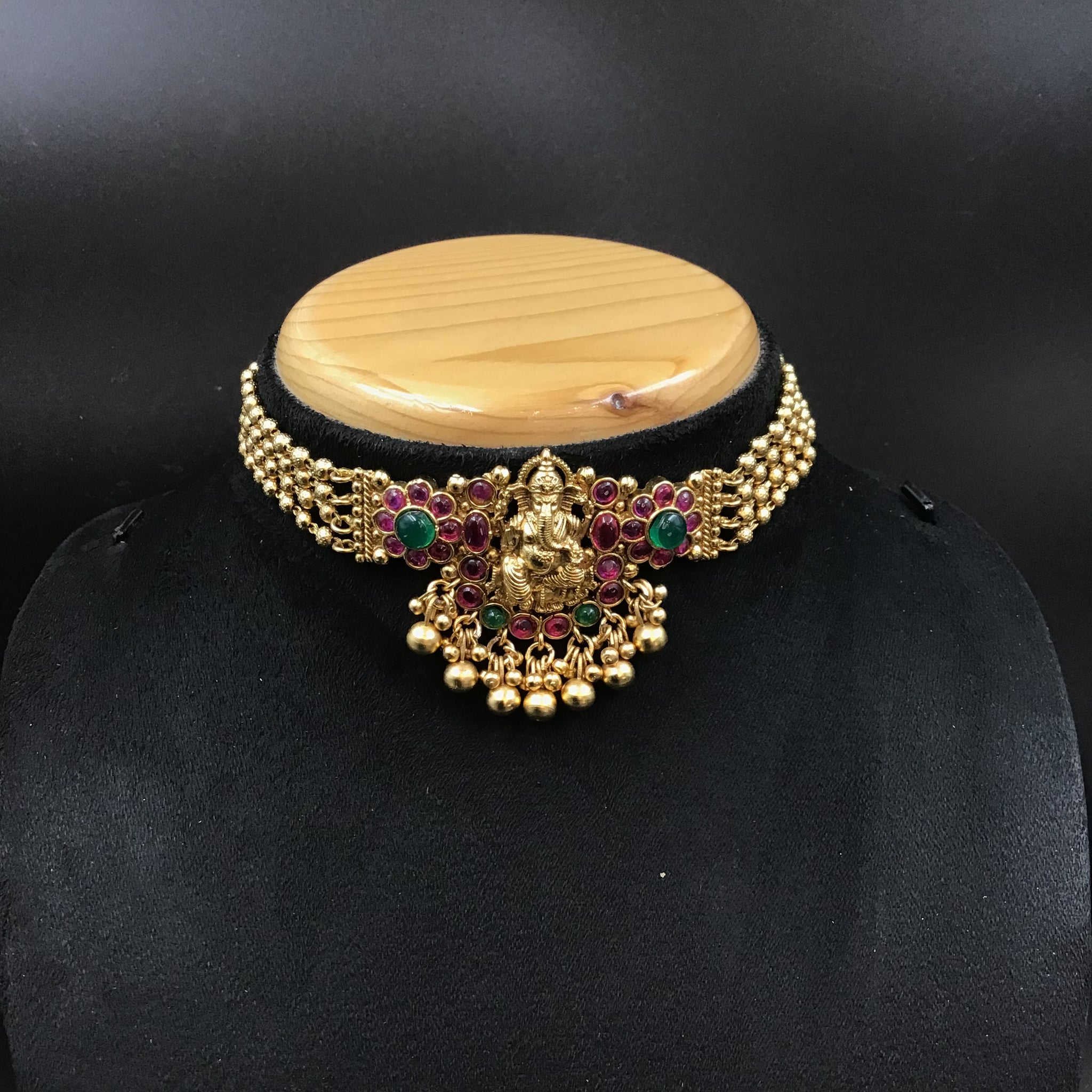 Choker Polki Necklace Set 4884-21 - Dazzles Jewellery