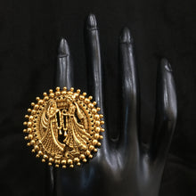 Antique Gold Finish Ring 4543-1 - Dazzles Jewellery