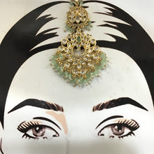 Kundan Mint Green Maang Tikka 19916-7100 - Dazzles Jewellery