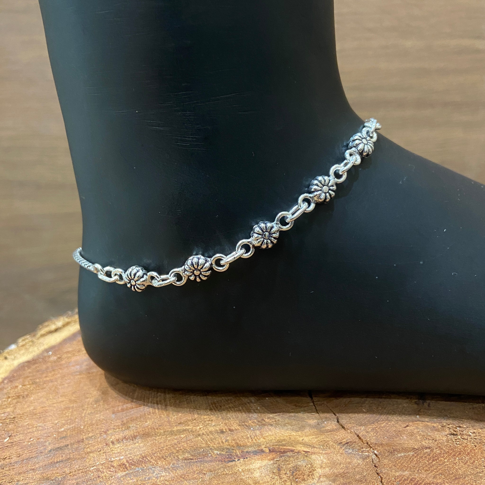 Silver Anklet 1691-75 - Dazzles Jewellery