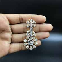 Round Neck Gold Polish Zircon/AD Necklace Set 6254-100 - Dazzles Jewellery