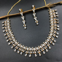 Round Neck Zircon/AD Necklace Set 7327-68 - Dazzles Jewellery