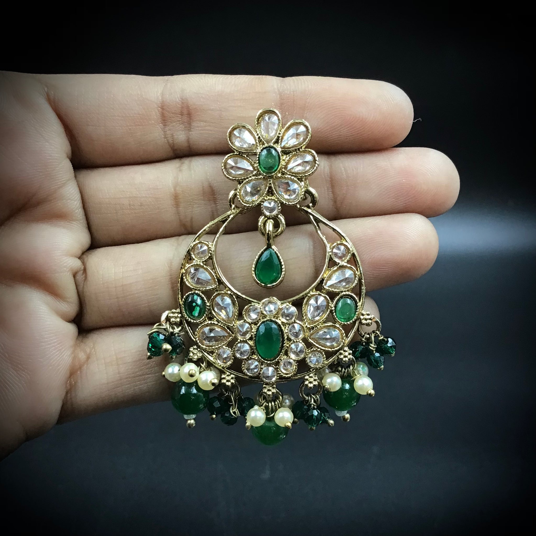 Chandbali Antique Earring 6916-28 - Dazzles Jewellery