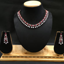 Ruby Zircon/AD Necklace Set - Dazzles Jewellery