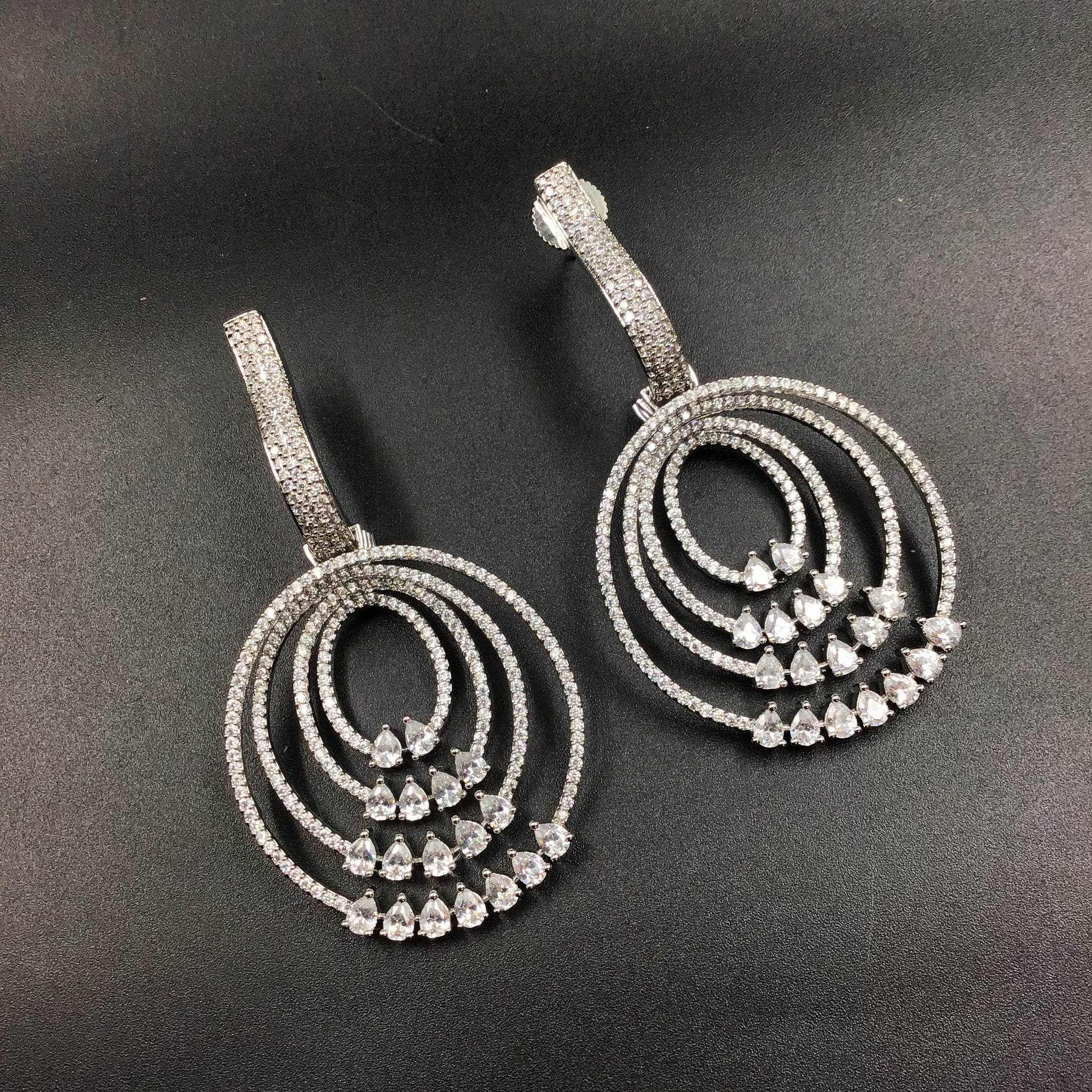 Silver Zircon/AD Earring - Dazzles Jewellery
