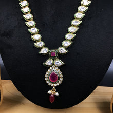 Round Neck Polki Necklace Set 4866-21 - Dazzles Jewellery