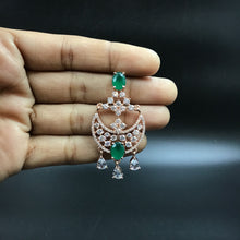 Green Zircon/AD Necklace Set - Dazzles Jewellery