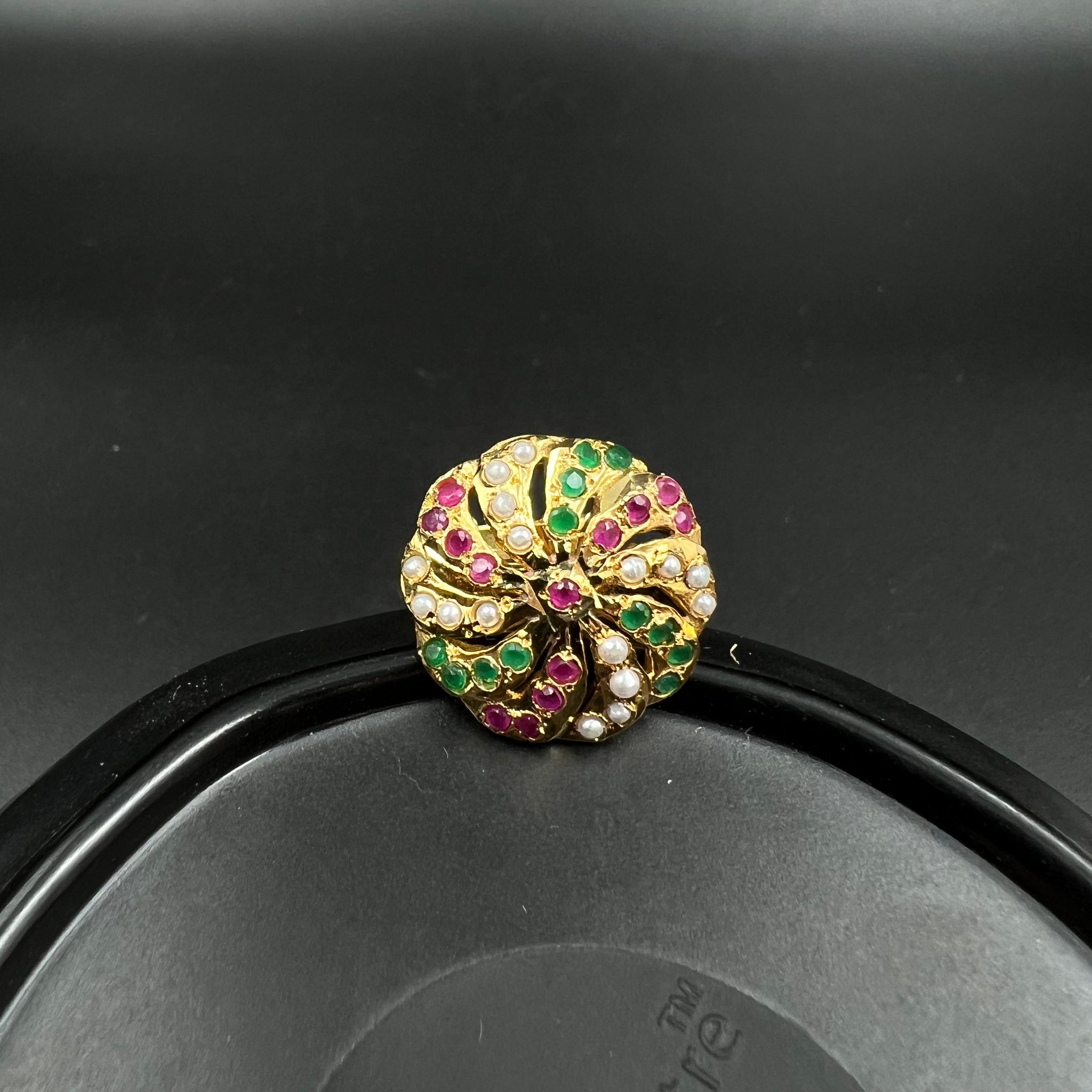 Adjustable Jadau Ring 5806-73 - Dazzles Jewellery