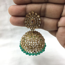Green Color Mehandi Plated Jhumki 1826-5891 - Dazzles Jewellery