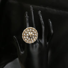 Kundan Adjustable Ring 1273-31 - Dazzles Jewellery