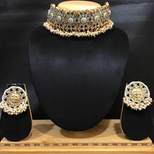 Gold Look Choker Set 1520-21 - Dazzles Jewellery