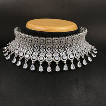 Choker Zircon/AD Necklace Set 3160-11 - Dazzles Jewellery