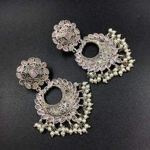 Chandbali Oxidized Earring 4703-59 - Dazzles Jewellery