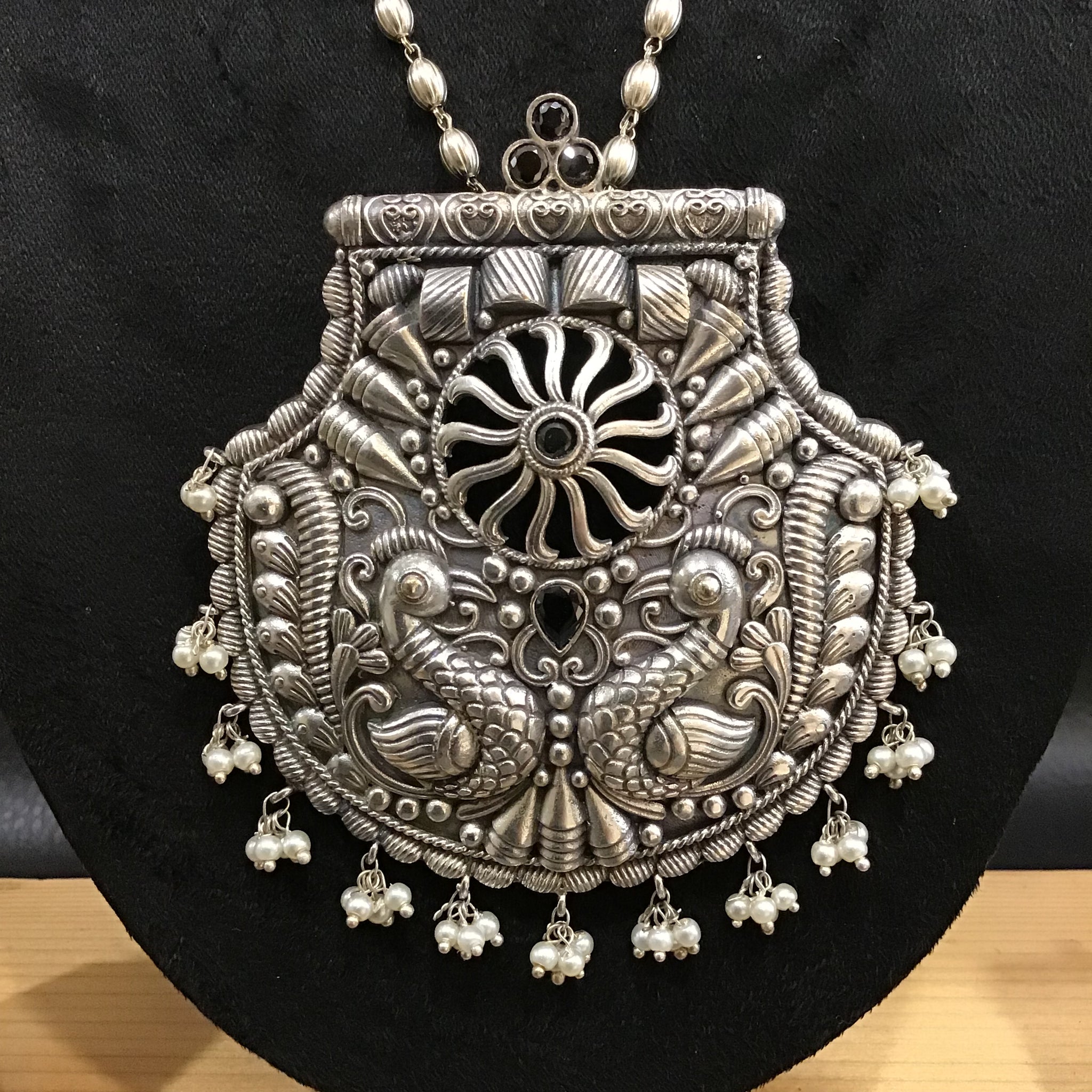 Oxidized Earring 1205-69 - Dazzles Jewellery