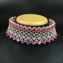 Choker Zircon/AD Necklace Set 3157-11 - Dazzles Jewellery