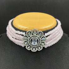 Zircon/AD Choker  Set 7181-33 - Dazzles Jewellery