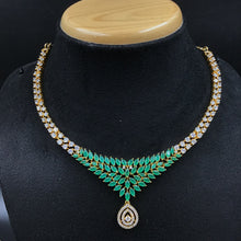 Round Neck Zircon/AD Necklace Set 8272-100 - Dazzles Jewellery