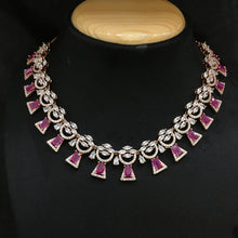 Round Neck Zircon/AD Necklace Set 6202-08 - Dazzles Jewellery