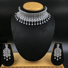 Choker Zircon/AD Necklace Set 3160-11 - Dazzles Jewellery