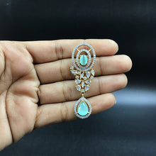 Mint Green Zircon/AD Earring - Dazzles Jewellery