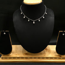 Silver Zircon/AD Necklace Set - Dazzles Jewellery