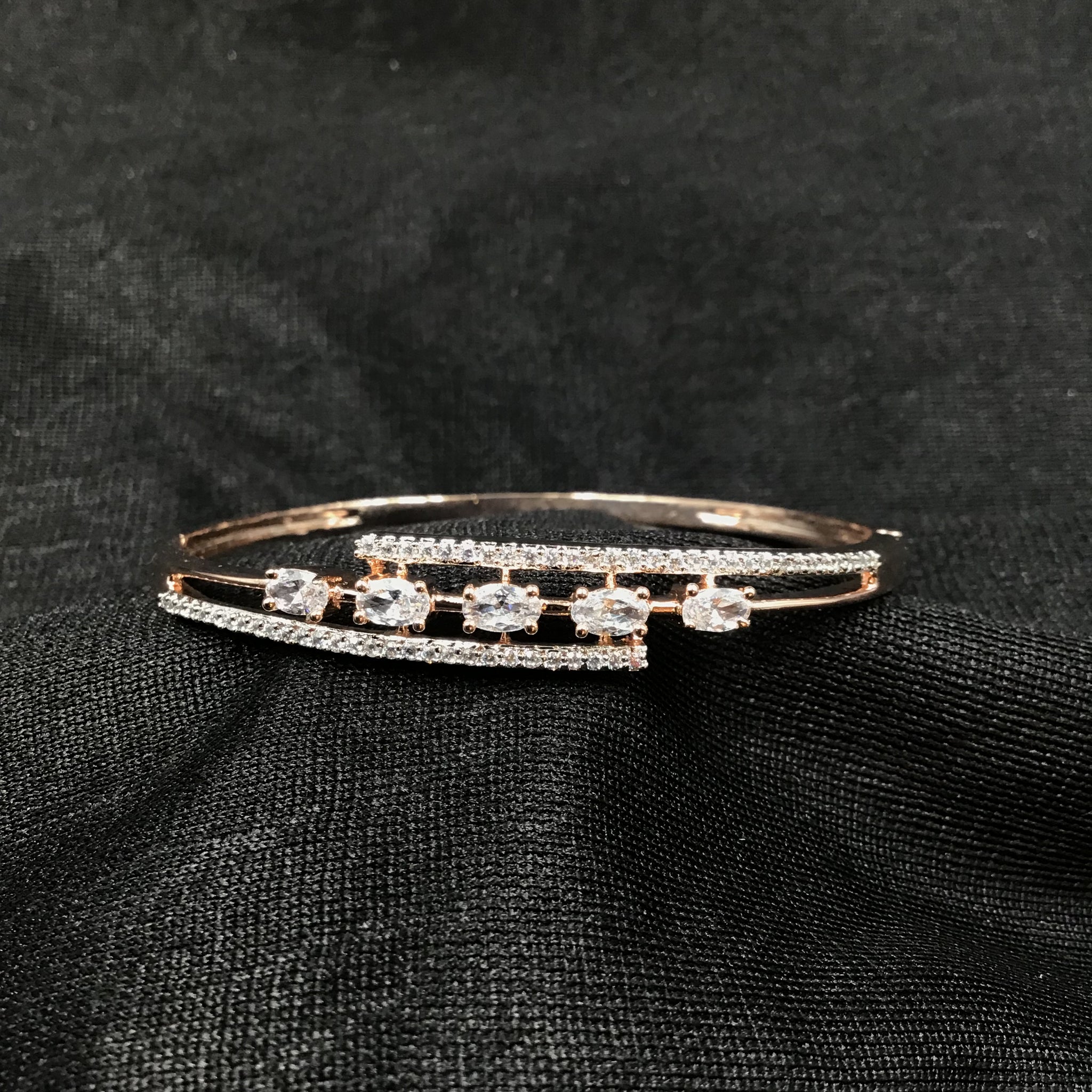 Openable Zircon/AD Bracelet 3222-11 - Dazzles Jewellery