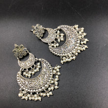 Chandbali Oxidized Earring 4695-59 - Dazzles Jewellery