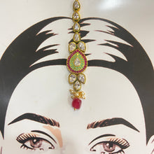 Kundan Polki Maang Tikka 1521-21 - Dazzles Jewellery