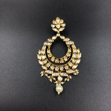White Kundan Chandbali 16031 - Dazzles Jewellery