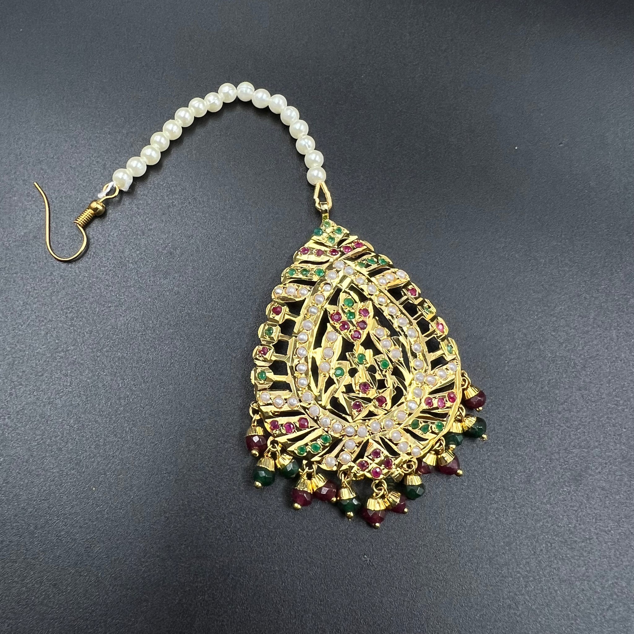 Jadau Maang Tikka 5823-73 - Dazzles Jewellery