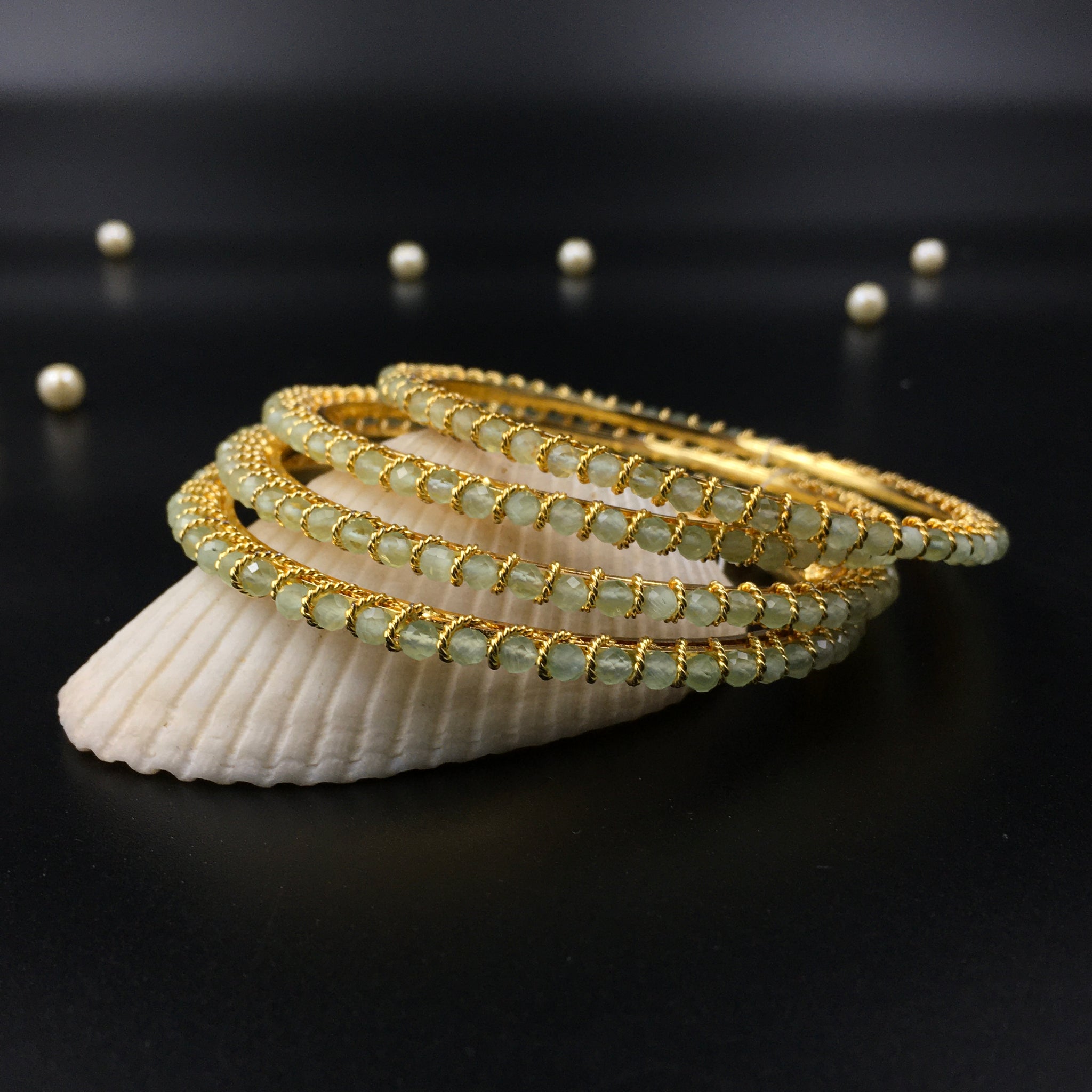 Mint Green Bangles/Kada - Dazzles Jewellery