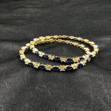 Blue Bangles/ kada5532-9597 - Dazzles Jewellery