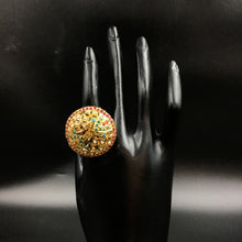 Multi Jadau Adjustable  Ring 13417-0464 - Dazzles Jewellery